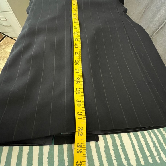 VTG Haggar Gallery Men's 40L Pinstripe Double Breasted Blazer USA Power Jacket - Picture 13 of 14